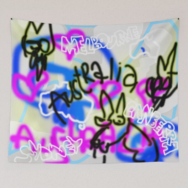 Item preview, Australia (Blue Pink) designed and sold by skullbal.