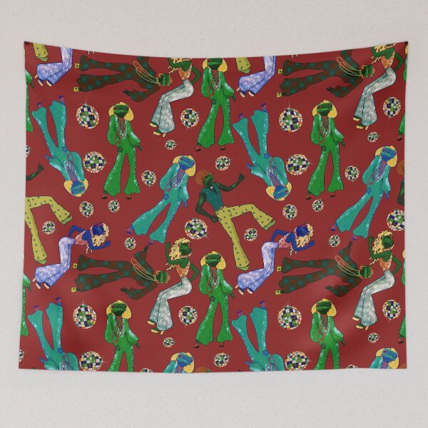 Item preview, disco frogs, pattern designed and sold by AvotArt.