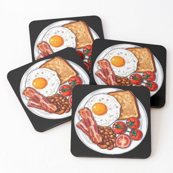 Item preview, Yummy English Breakfast Meal Hand Drawn Illustration Food designed and sold by meganohm.