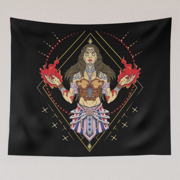 Item preview, Mystical Flame Warrior - Elemental Power designed and sold by RuyaFab.