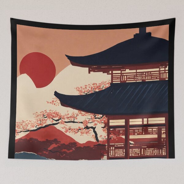 Item preview, Kensho - Japanese Painting background print designed and sold by Magical-bear.