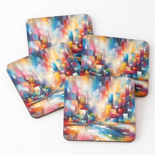 Item preview, Abstract painting, brightly coloured blocks designed and sold by Inkstorm-London.