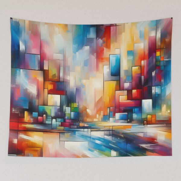 Item preview, Abstract painting, brightly coloured blocks designed and sold by Inkstorm-London.