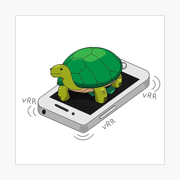 Item preview, Tortoise On The Phone designed and sold by 11MagicTurtle.