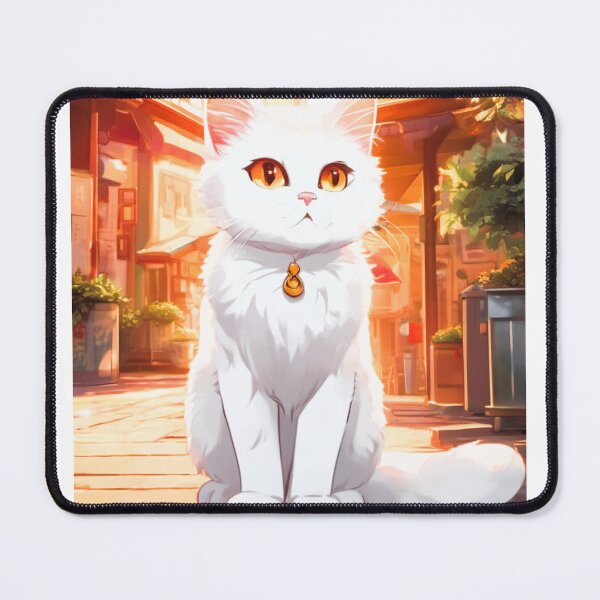 Item preview, young white cat designed and sold by janjacbu.