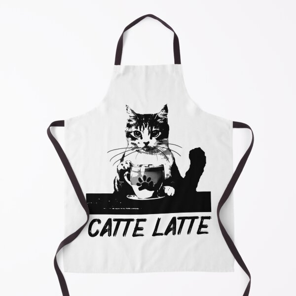 Item preview, Cat drinking a coffee, Catte Latte designed and sold by Szkicerka.