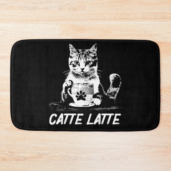 Item preview, Cat drinking a coffee, Catte Latte designed and sold by Szkicerka.