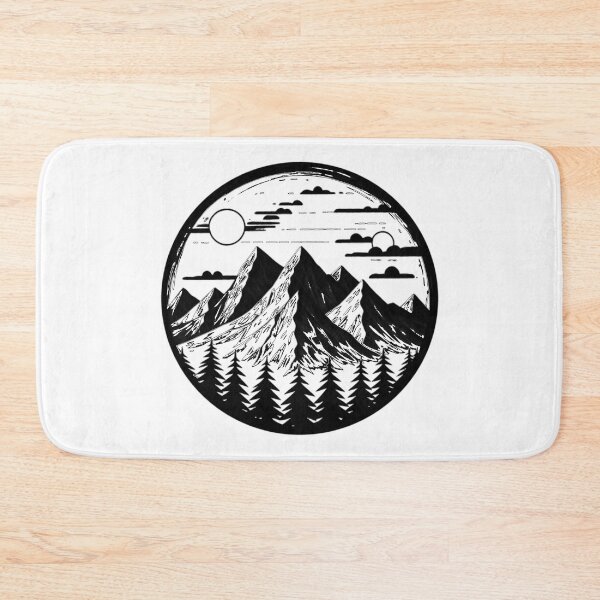 Item preview, Mountains landscape with sun and forest designed and sold by Szkicerka.