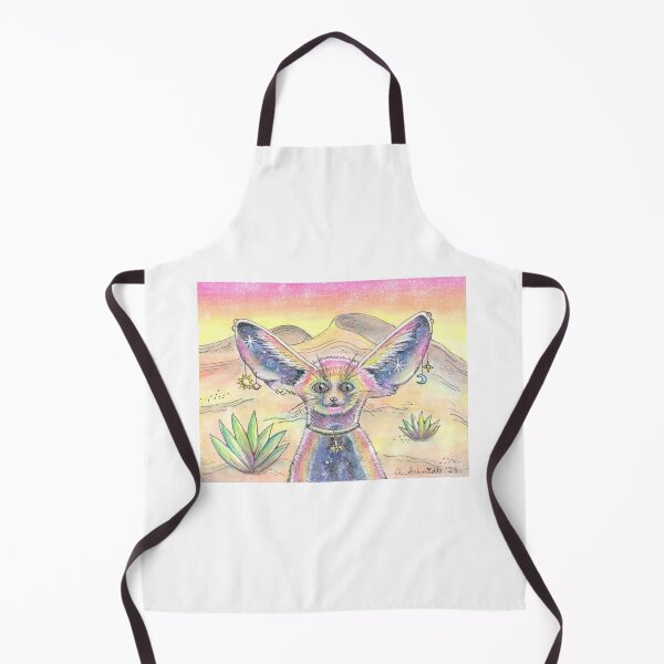 Item preview, Fennec Fox Rainbow Outer Space Surreal Desert Original Painting Artwork designed and sold by Intergalactic Unicorn: Art by Anna Schmidt.