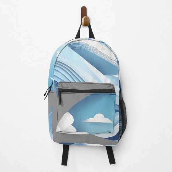 Item preview, Blue Waves and Clouds Abstract Design designed and sold by MakeInShop.
