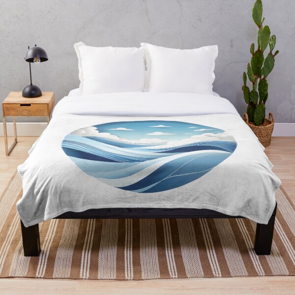Item preview, Diseño abstracto de nubes y ondas azules designed and sold by MakeInShop.