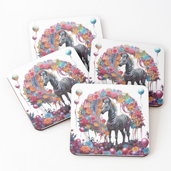 Item preview, Zebra Loves Balloons And Flowers  designed and sold by BotunPeony.