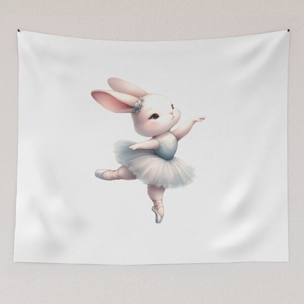 Item preview, Ballet Hopper: Whimsical Rabbit Dancing in Watercolor designed and sold by KNAA.