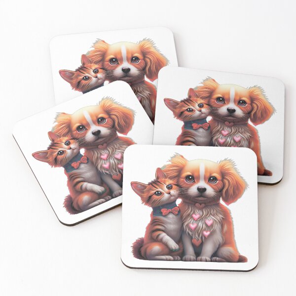 Item preview, Dog and cat in love designed and sold by MagelliShop.