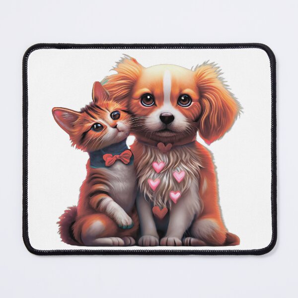 Item preview, Dog and cat in love designed and sold by MagelliShop.