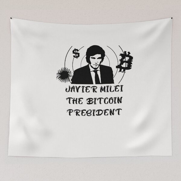 Item preview, Javier Milei essential Tshirt designed and sold by exponentialart.