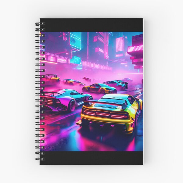 Item preview, Synth Wave City Wacky Racers Neon Street Lights designed and sold by Ink Art Design.