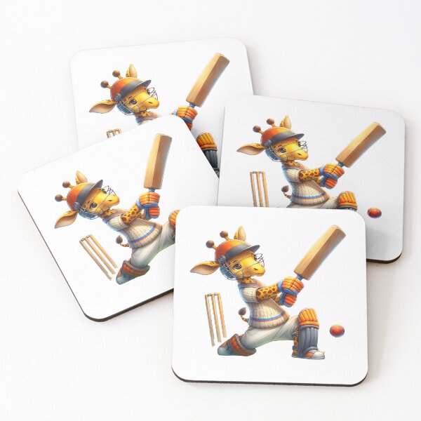 Item preview, Cricket Champ Giraffe: Whimsical Play in Watercolor designed and sold by KNAA.