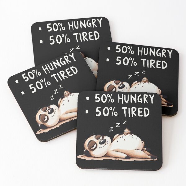 Item preview, 50% Hungry 50% Tired Sleepy Meerkat designed and sold by DoodleDashShop.