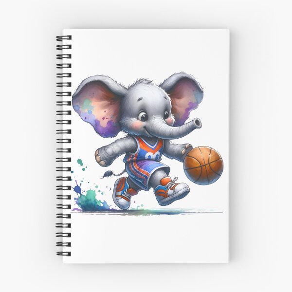 Artikelvorschau, Hoops Trunk: Skurriler Elefant, der Basketball in Aquarell spielt entworfen und verkauft von KNAA.