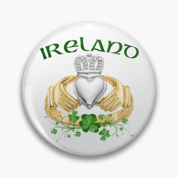 Item preview, Ireland Claddagh Ring and Shamrocks designed and sold by REAL IRISH GIFTS.