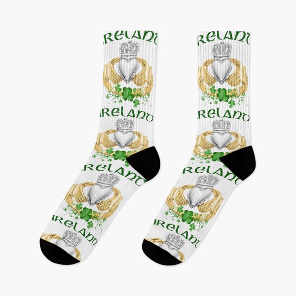 Item preview, Ireland Claddagh Ring and Shamrocks designed and sold by REAL IRISH GIFTS.
