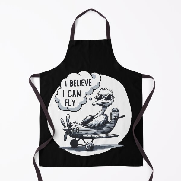 Item preview, I believe I can Fly Airplane Ostrich designed and sold by DoodleDashShop.