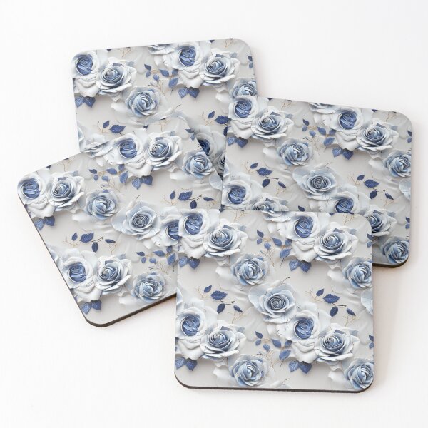 Item preview, Charming Retro Blue Rose Blossom designed and sold by Dasvilo.