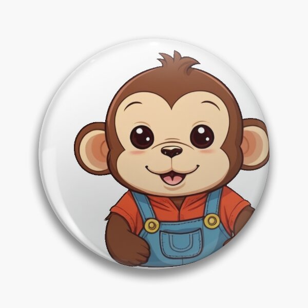 Item preview, Cheerful Monkey in Blue Denim designed and sold by cutemonkeys.