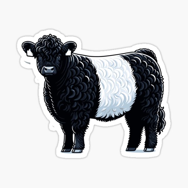 Vista previa del artículo con la obra «Vaca Galloway con cinturón», diseñado y vendido por cave-canvas.