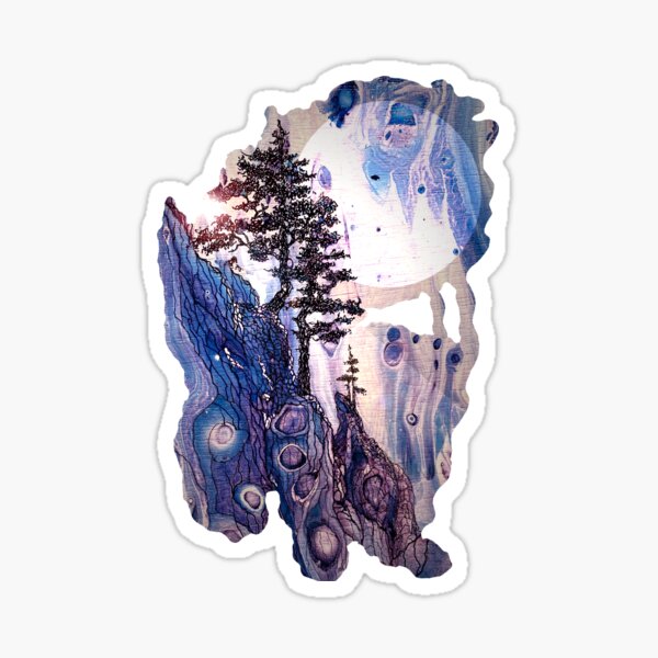 blue pines Sticker