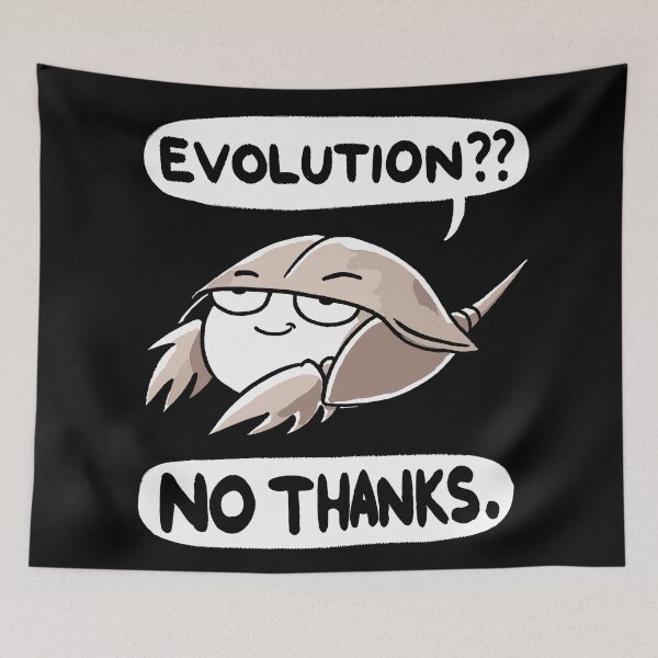 Item preview, Evolution? No thanks Horseshoe crab Living fossil designed and sold by DoodleDashShop.
