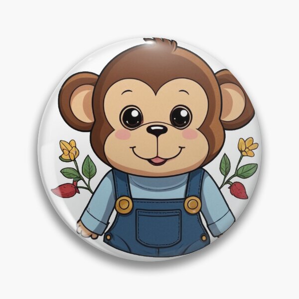 Item preview, Floral Blue Denim Monkey with Sweater designed and sold by cutemonkeys.