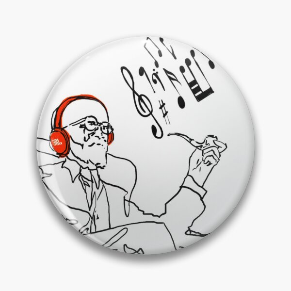 Item preview, Freud with headphones designed and sold by Julius42.
