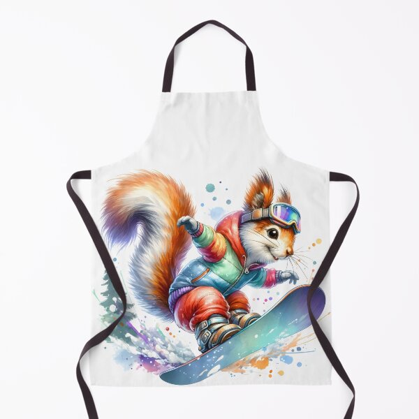 Item preview, Winter Whiz: Whimsical Squirrel Snowboarding in Watercolor designed and sold by KNAA.