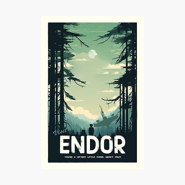 Item preview, Endor Retro Travel Poster designed and sold by Pixel Threads.