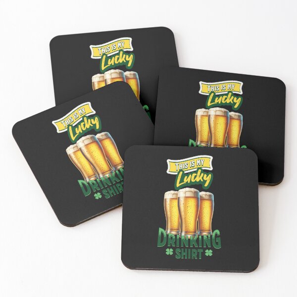 Item preview, Lucky Drinking Shirt - Beer garden - Beer fest - Save water, drink beer - Its beer O clock - designed and sold by JansenGS.