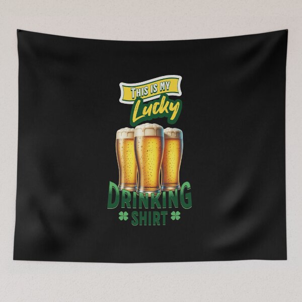 Item preview, Lucky Drinking Shirt - Beer garden - Beer fest - Save water, drink beer - Its beer O clock - designed and sold by JansenGS.