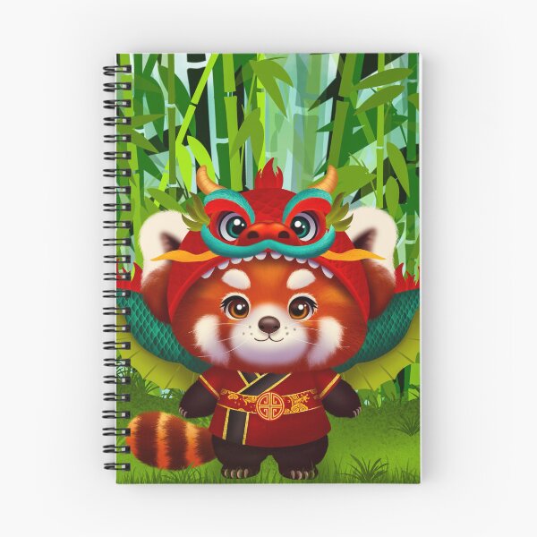 Item preview, Red panda Chinese Shen-long dragon designed and sold by SDCillustration.