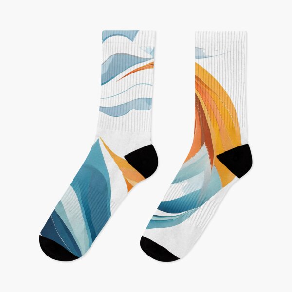 Item preview, Geometric Waves and Clouds Design Art designed and sold by MakeInShop.