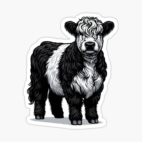 Item preview, Belted Galloway Cow  designed and sold by cave-canvas.