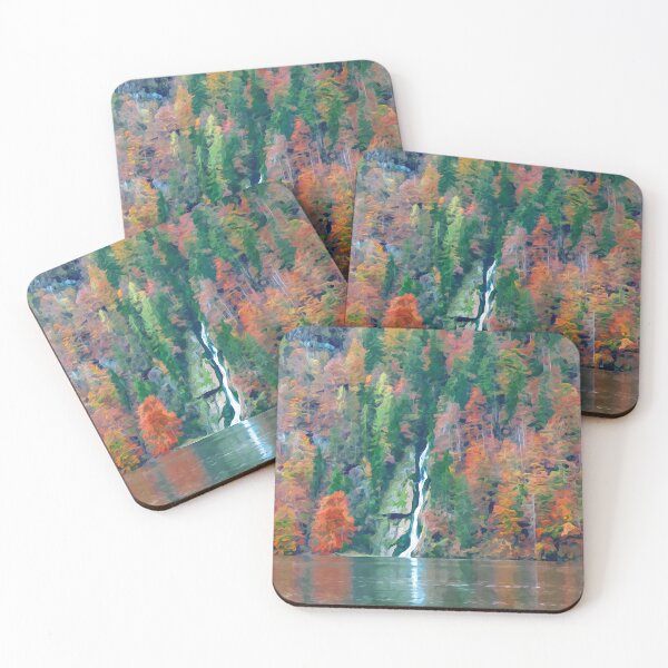 Item preview, Waterfall at the Lake Königssee in autumn in water color designed and sold by Intermundium.