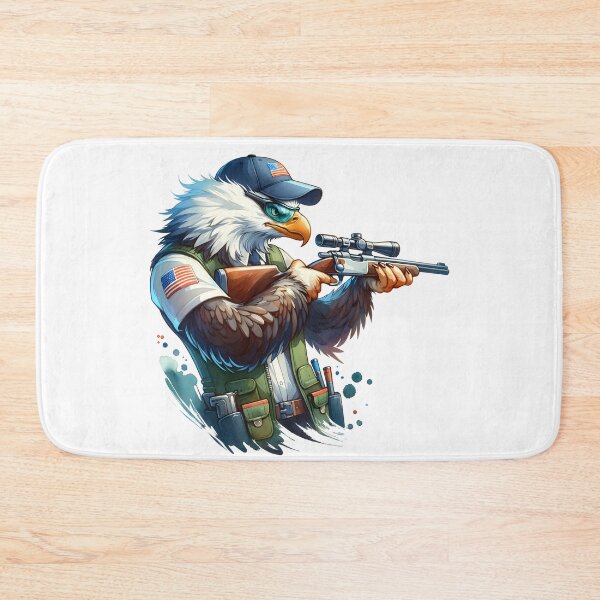 Item preview, Sharpshooter Sky: Whimsical Eagle in Shooting Sport in Watercolor designed and sold by KNAA.
