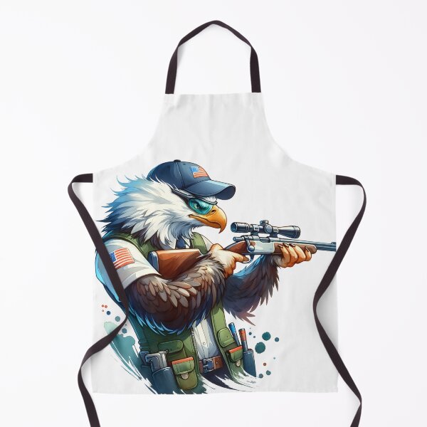 Item preview, Sharpshooter Sky: Whimsical Eagle in Shooting Sport in Watercolor designed and sold by KNAA.