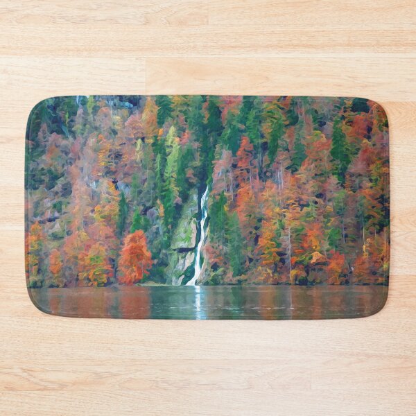 Item preview, Waterfall at the Lake Königssee in autumn in water color designed and sold by Intermundium.