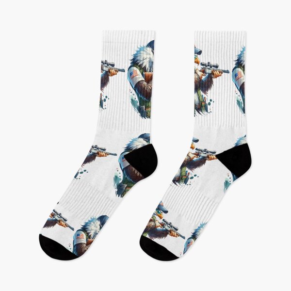 Item preview, Sharpshooter Sky: Whimsical Eagle in Shooting Sport in Watercolor designed and sold by KNAA.