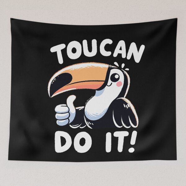 Item preview, You can do it Toucan do it Bird designed and sold by DoodleDashShop.