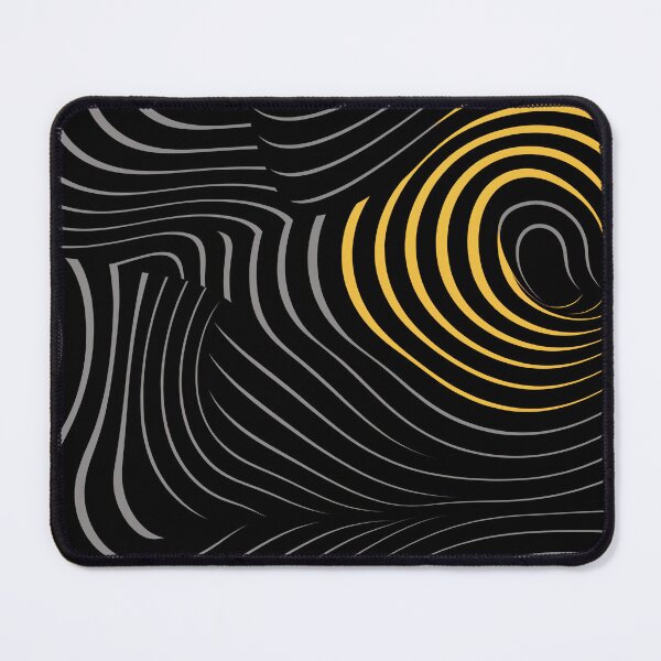 Item preview, Groove Swirl Lines Yellow Black designed and sold by EnchantArtCo.