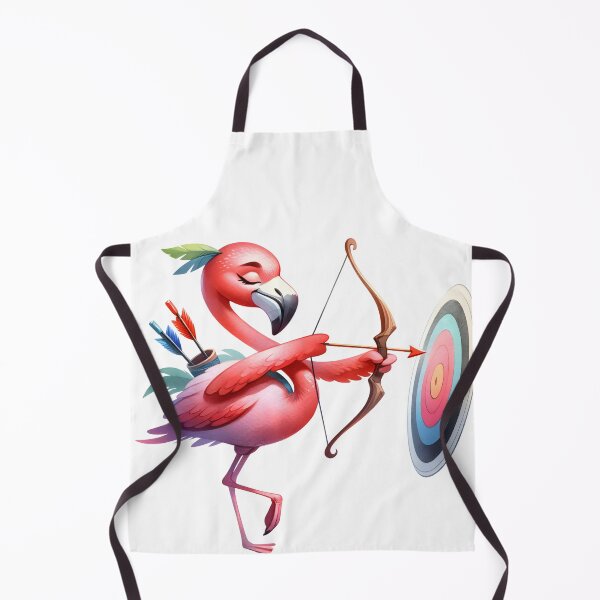 Item preview, Archery Elegance: Whimsical Flamingo in Action in Watercolor designed and sold by KNAA.