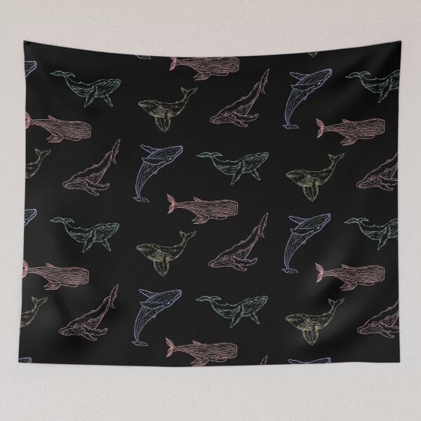Item preview, Whale Print in Five Colors designed and sold by Art-Design-EM.